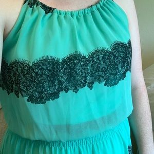 Teal spring/summer dress
